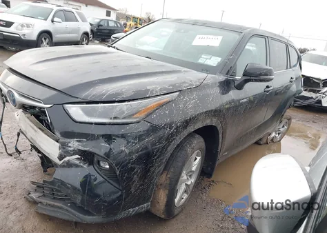 2021 Toyota Highlander Hybrid Le z USA, uszkodzony, nr VIN 5TDBBRCHXMS526339